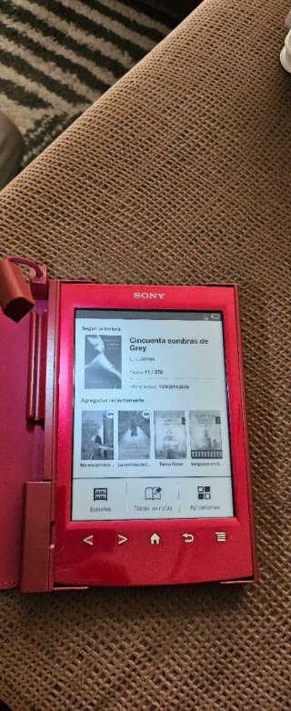 Libro electrónico Sony Rojo+Funda roja con luz