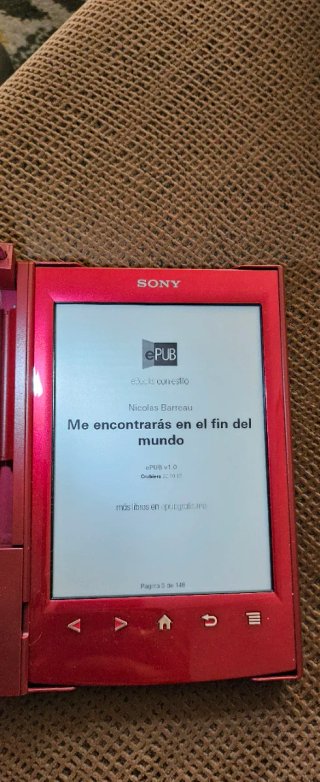 Libro electrónico Sony Rojo+Funda roja con luz