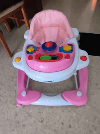 Caminador para bebé rosa Costway