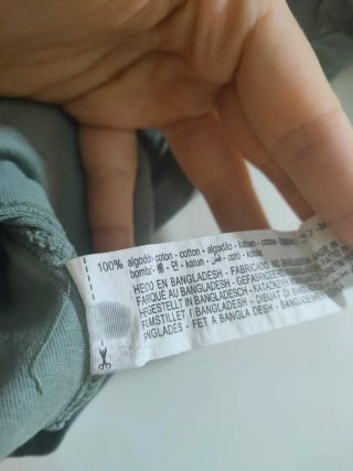 ZARA - Camiseta Verde 100% algodón