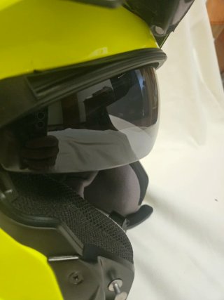 Casco HJC Modular Fluor Amarillo