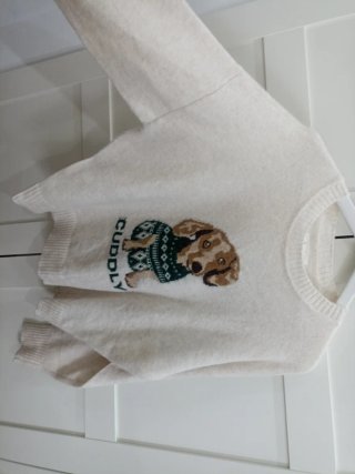 Jersey blanco Springfield con perro talla L