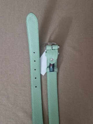 Cintura vera pelle verde