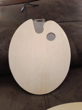 Paleta de pintura de madera
