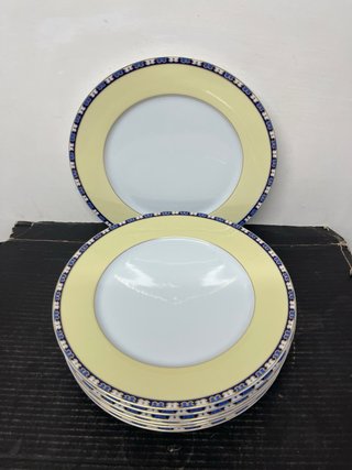 Set 7 Piatti Porcellana Giallo Blu