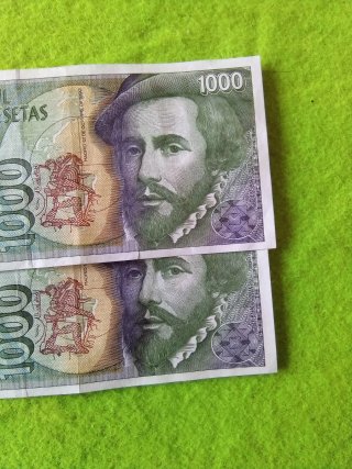 2 Billetes 1000 Pesetas Banco de España 1992