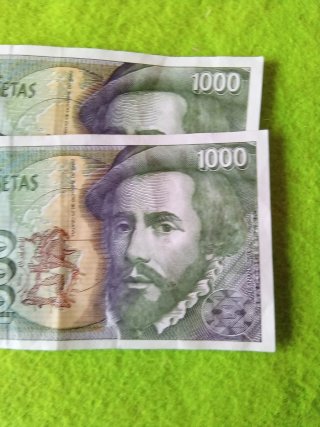 2 Billetes 1000 Pesetas Banco de España 1992