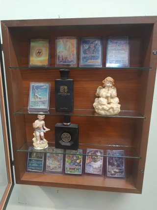 Vetrina espositore in legno e vetro