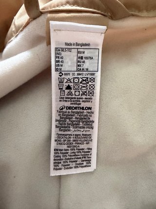 Pantaloni sci Decathlon beige con bretelle