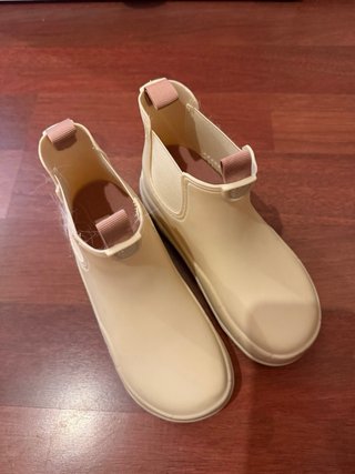 Botas de agua Zara beige talla 35