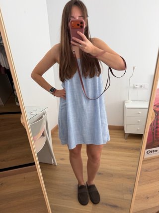 Vestido H&M Verano Rayas Lino