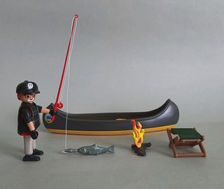 Playmobil Pescador con Canoa y Accesorios