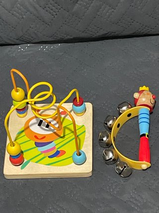 Pack Juguetes Madera y Música Bebé Cada uno 2€