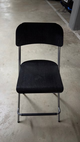 Taburetes altos Ikea madera negra x2