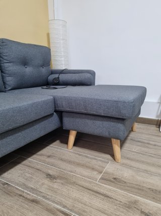 Sofá Chaiselongue Gris Claro