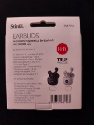 Auriculares Stima Hi-Fi True Wireless LCD