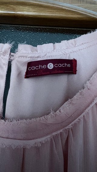 Vestido gasa rosa Cache Cache