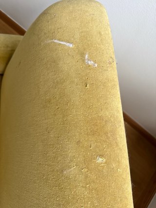 Sillón Terciopelo Estilo Retro Amarillo