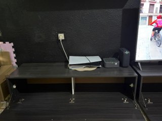 Mueble de salón modular blanco y negro