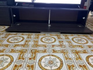 Mueble de salón modular blanco y negro
