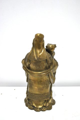Antigua escultura de bronce china Lu Xing
