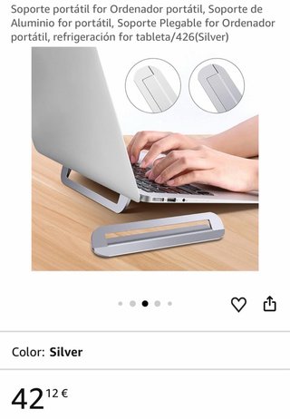 Soporte Portátil Aluminio Plata