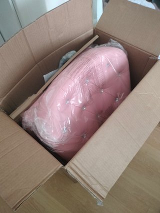 Silla de escritorio rosa Beliani