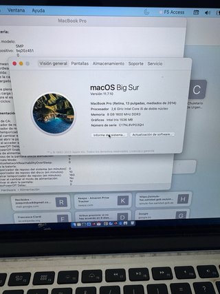 MacBook Pro 13” 2014 i5 2,6 GHz / 8 GB / SSD