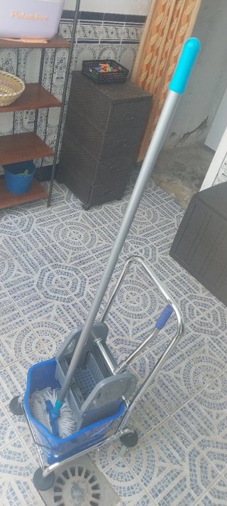 Carro de limpieza profesional con fregona