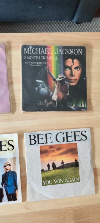 Lote 8 Vinilos Single 7 Michael Jackson y Bee Gees