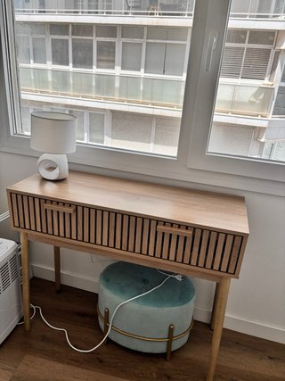 Consola moderna 2 cajones madera