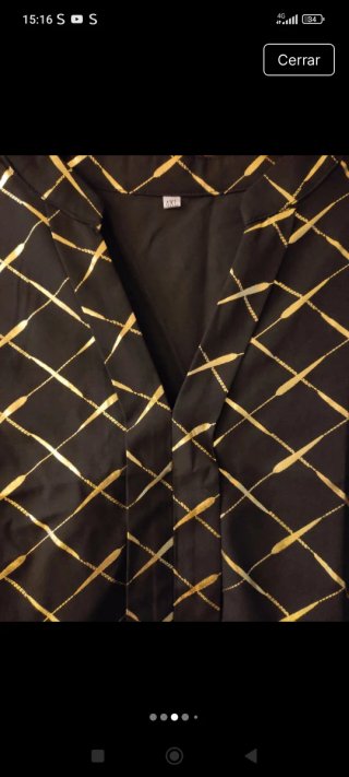 Blusa Mujer Talla 4XL Negra y Dorada