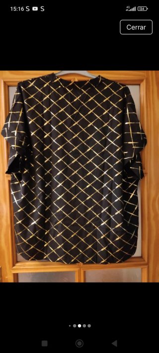 Blusa Mujer Talla 4XL Negra y Dorada