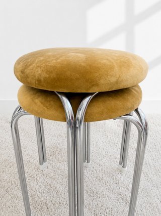 TABURETES VINTAGE CROMADOS. 60's