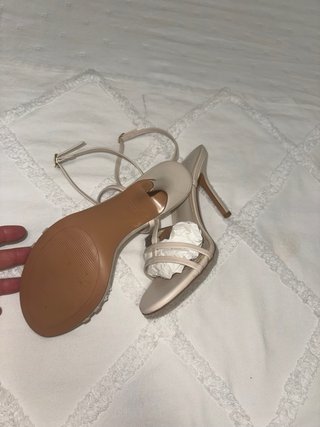 Sandalias Mango Beige Tiras Finas