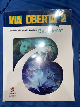 Libro Valenciano y Literatura VIA OBERTA 2 BACH