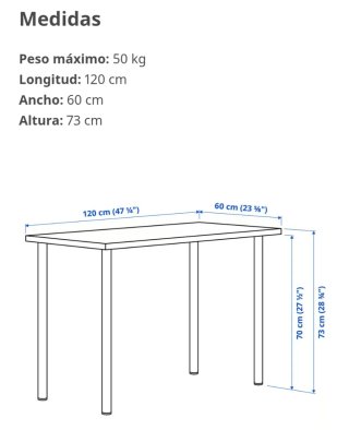 Mesa escritorio Ikea blanca