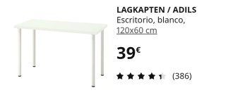 Mesa escritorio Ikea blanca