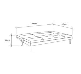 Sofá Cama Gris Tela
