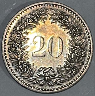 Lote 5 monedas numismática Mundial Suiza y Francia
