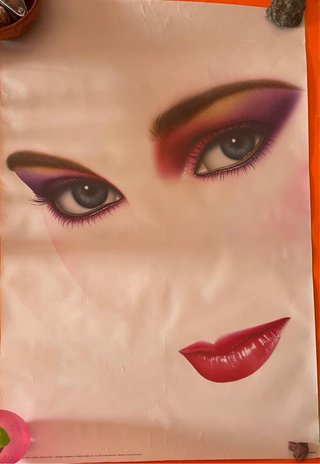 Póster Ojos y Labios Maquillados