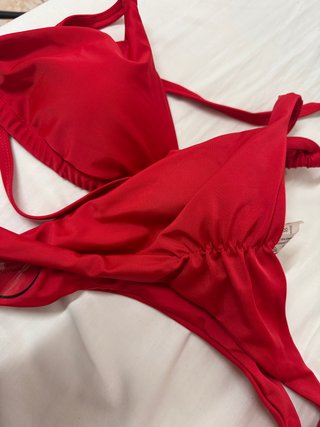 Bikini estampado leopardo y rojo