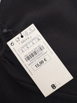 Camiseta Sfera tirantes negra S/36