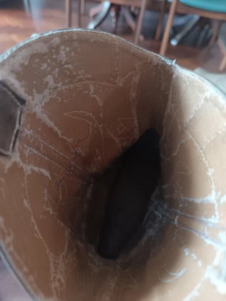 Botas Tejanas Hombre Piel Beige/Marrón