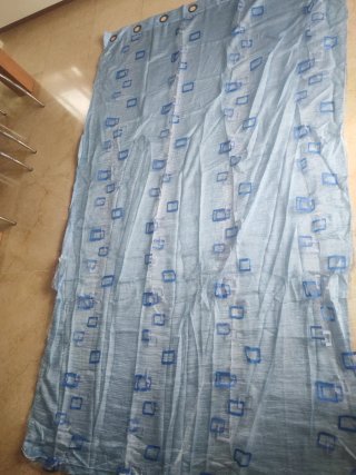 Cortina dormitorio azul