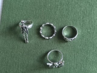 Lote 4 Anillos Metal Góticos