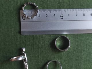 Lote 4 Anillos Metal Góticos