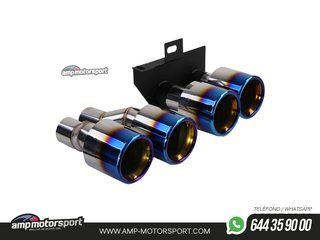 DIFUSOR TRASERO LOOK M5 EN NEGRO BRILLANTE PARA BMW SERIE 5 F10/F11 + COLAS TITANIO