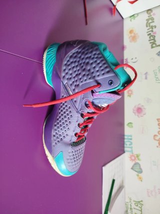 Zapatillas Baloncesto Morado/Turquesa
