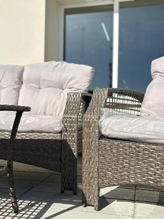 !!CONJUNTO DE JARDIN RATAN GRIS !!!